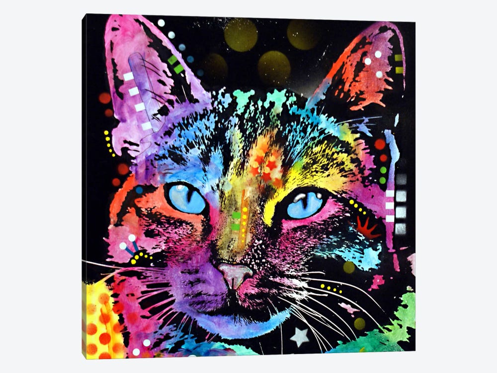 Thoughtful Cat by Dean Russo 1-piece Canvas Artwork