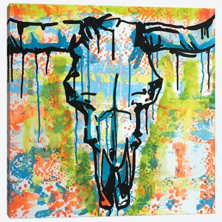 Bull Skull Canvas Print #DRO911} by Dean Russo Art Print