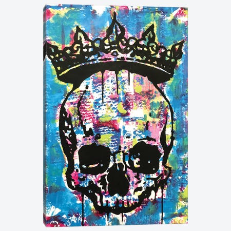 Crowned Skull Canvas Print #DRO914} by Dean Russo Canvas Artwork