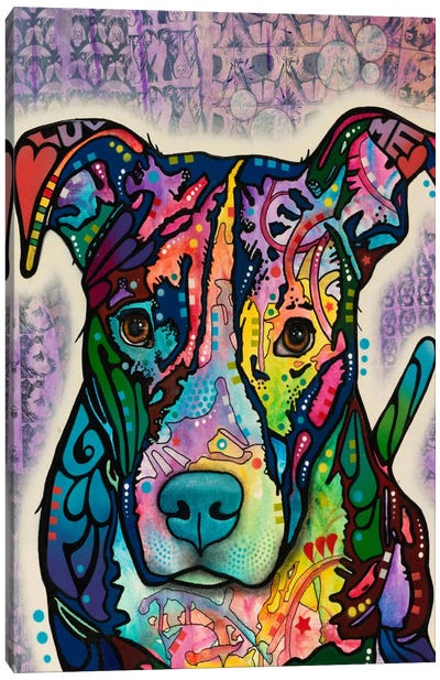 Luv Me Canvas Art Print - Staffordshire Bull Terrier Art