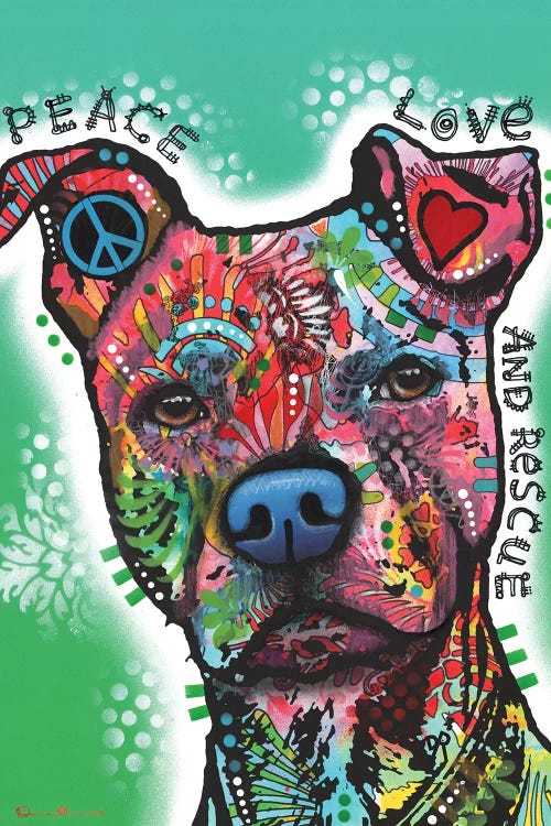 Peace, Love, and Rescue by Dean Russo wall art