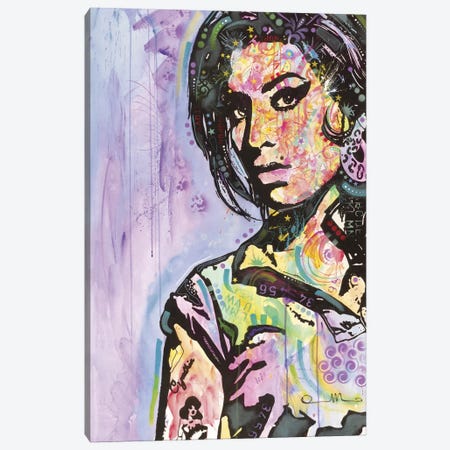 Amy Winehouse Canvas Print #DRO97} by Dean Russo Canvas Artwork