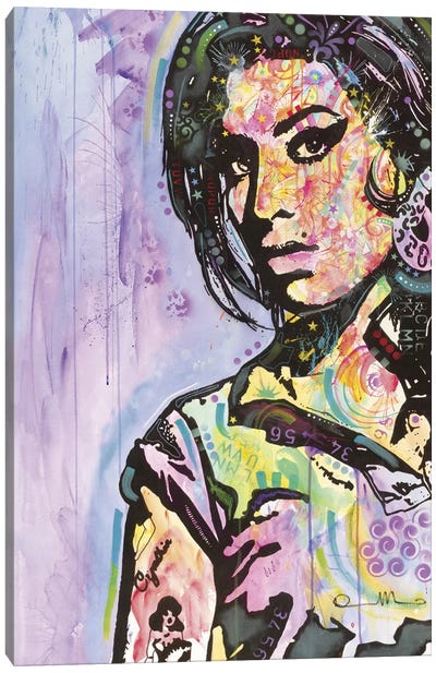 Amy Winehouse Canvas Art Print - 90s-00s Collection