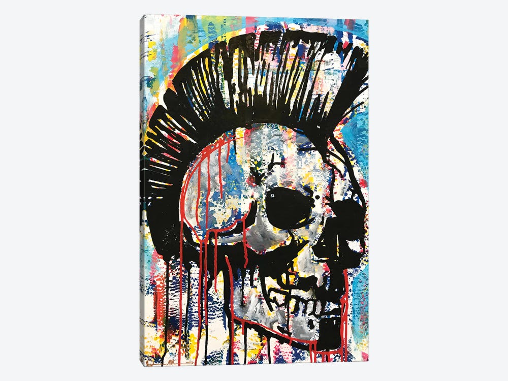 Punk Skull by Dean Russo 1-piece Canvas Wall Art
