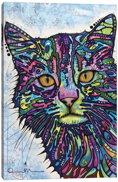 Diligence Canvas Art Print - Cat Art