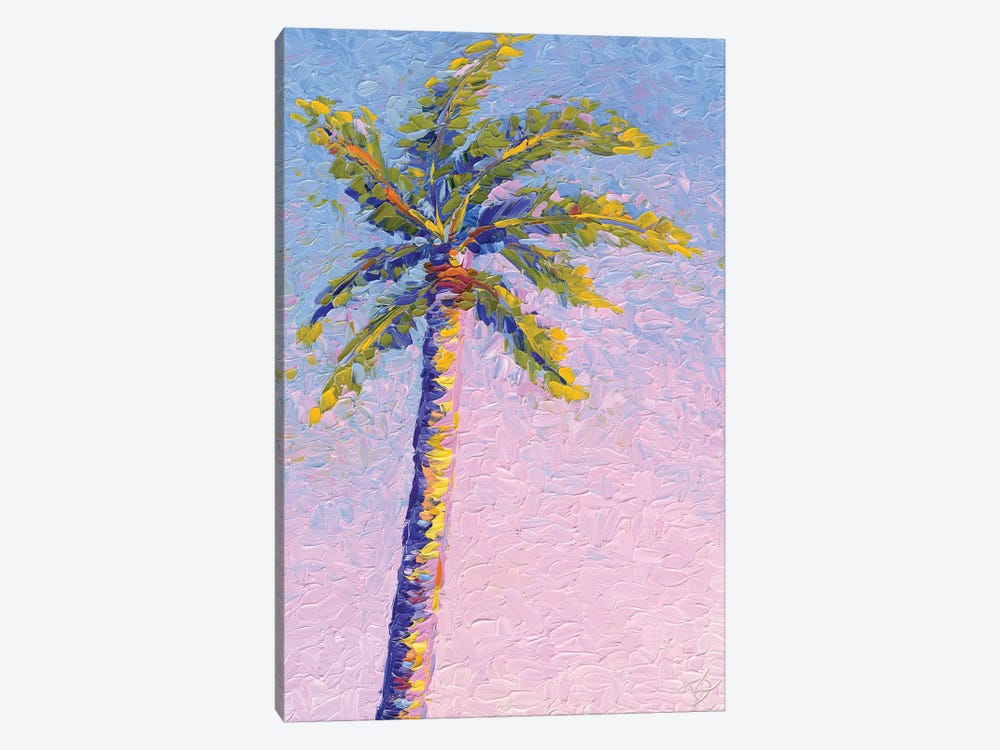 Palm Blush by Dorota Kosi 1-piece Canvas Print