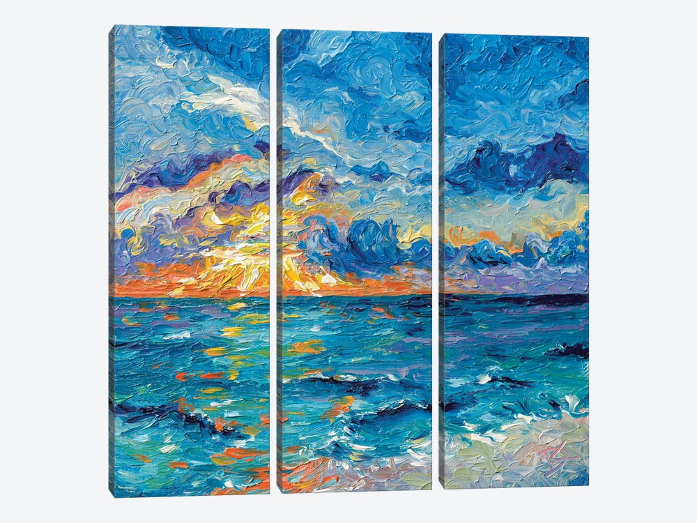 Fire In The Sky by Dorota Kosi 3-piece Canvas Art