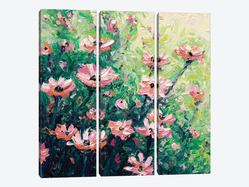 Candy Floss Blooms by Dorota Kosi 3-piece Canvas Art