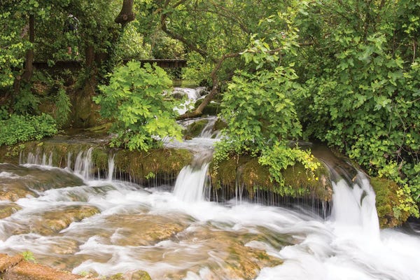 Trish Drury: Croatia. Krka National Park cascades. UNESCO World Heritage Site. by Trish Drury