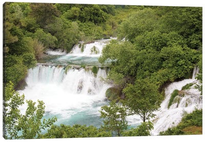 Croatia. Krka National Park waterfalls and cascades, UNESCO World Heritage Site. Canvas Art Print