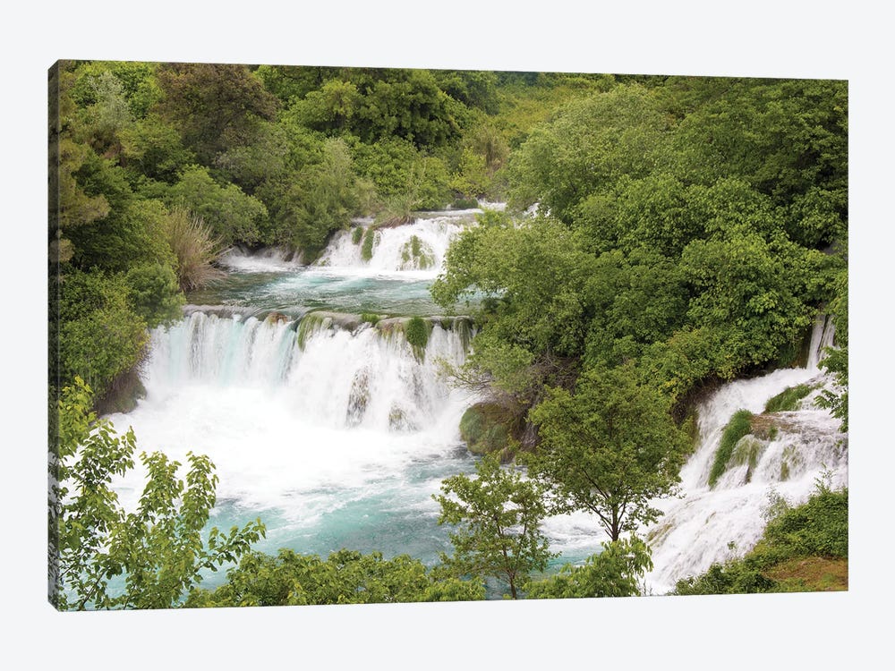 Croatia. Krka National Park waterfalls and cascades, UNESCO World Heritage Site. by Trish Drury 1-piece Canvas Print