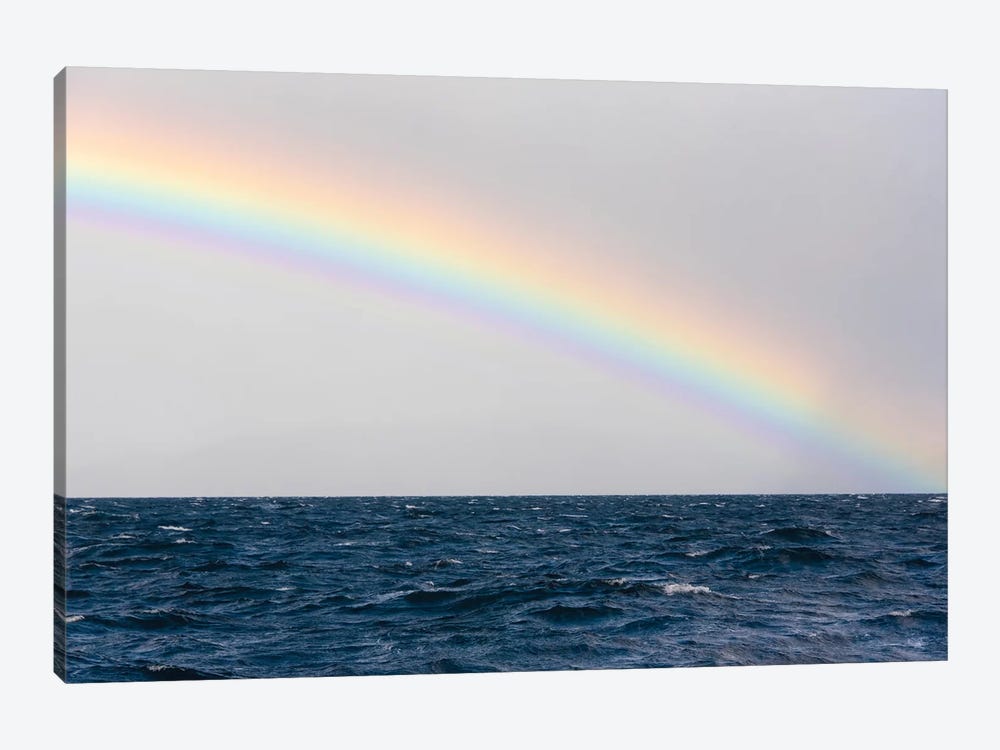 Australia, Tasmania, Maria Island. Rainbow in Tasman Sea 1-piece Art Print