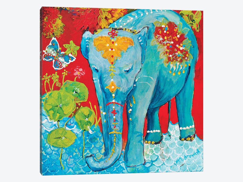 Lil Elephant by Helen Dubrovich 1-piece Art Print