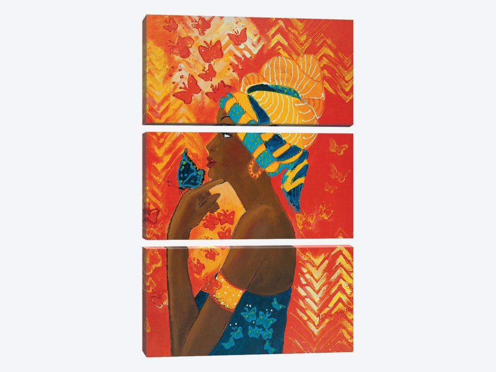 African Queen by Helen Dubrovich 3-piece Canvas Wall Art
