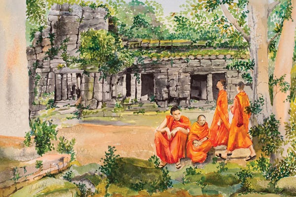 Helen Dubrovich: Monks Gathering by Helen Dubrovich