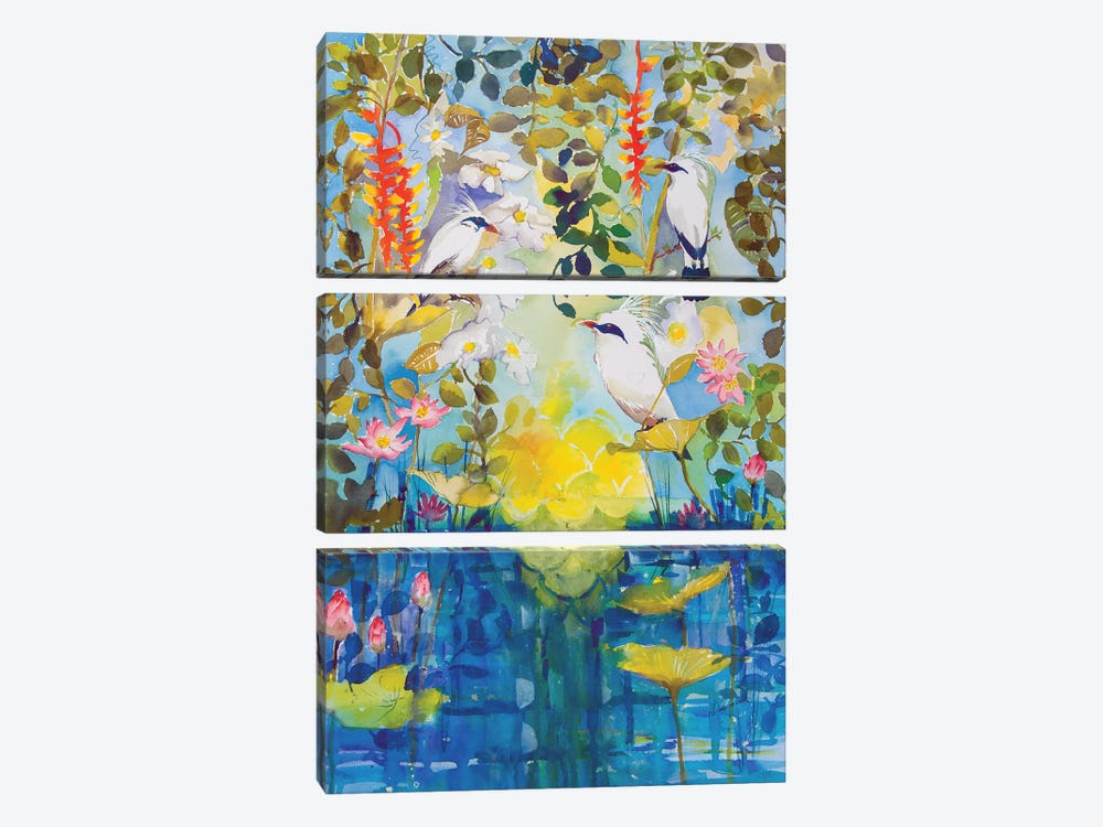 Paradise by Helen Dubrovich 3-piece Canvas Print