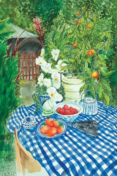 Fine Art Print: Picnic In The Kampung by Helen Dubrovich
