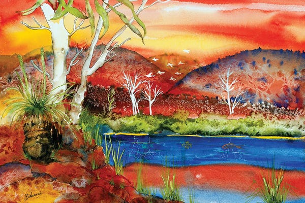 Helen Dubrovich: Red Sunset by Helen Dubrovich