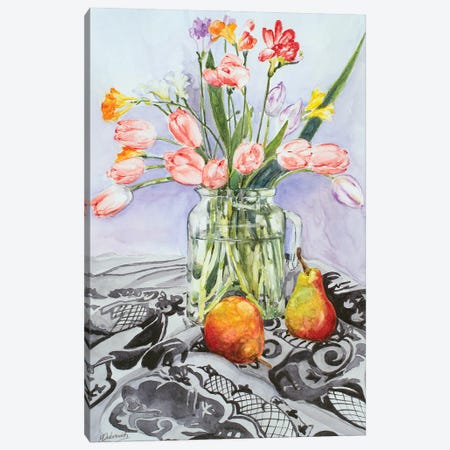 Still Life With Peart Canvas Print #DRV33} by Helen Dubrovich Canvas Art