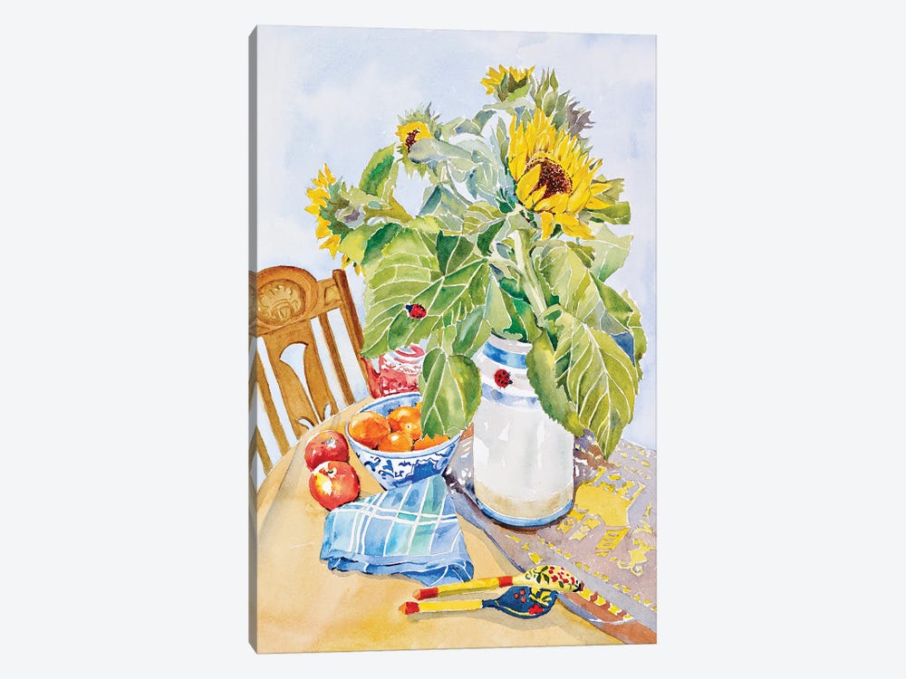 Sun Flowers by Helen Dubrovich 1-piece Art Print