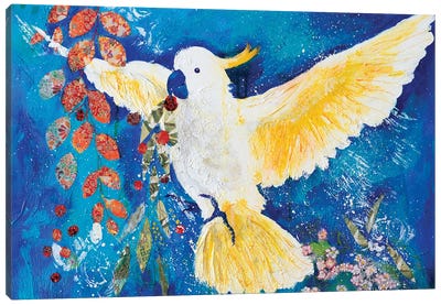 The Good Life Cockatoo Canvas Art Print - Helen Dubrovich