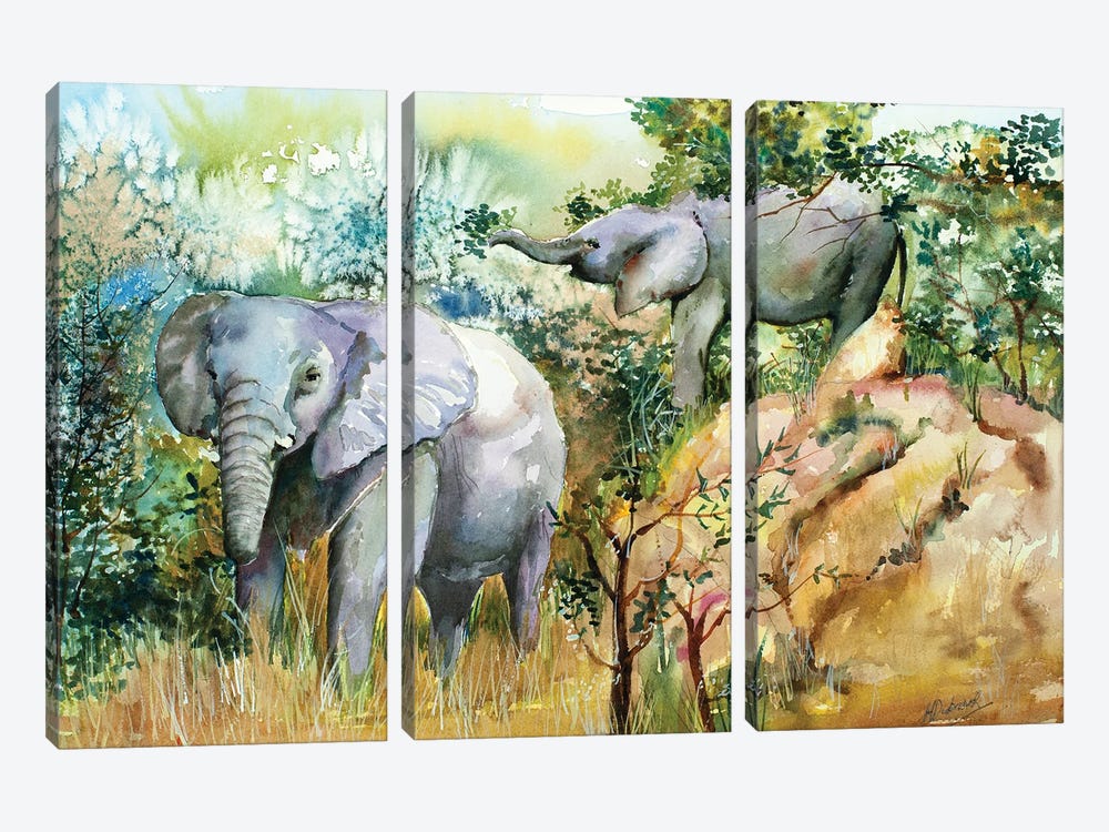 Top Of The Termite Hill by Helen Dubrovich 3-piece Canvas Art