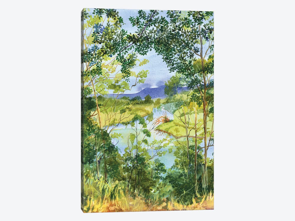 Trees River by Helen Dubrovich 1-piece Canvas Print