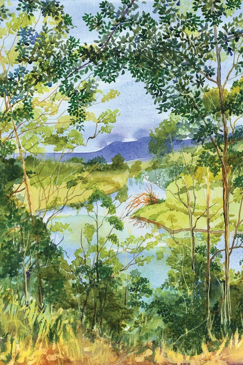 Trees River by Helen Dubrovich wall art