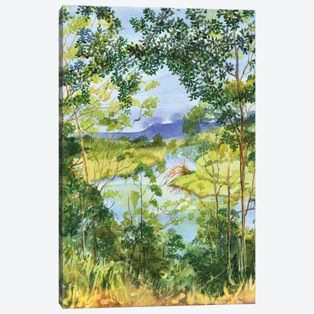 Trees River Canvas Print #DRV47} by Helen Dubrovich Canvas Artwork