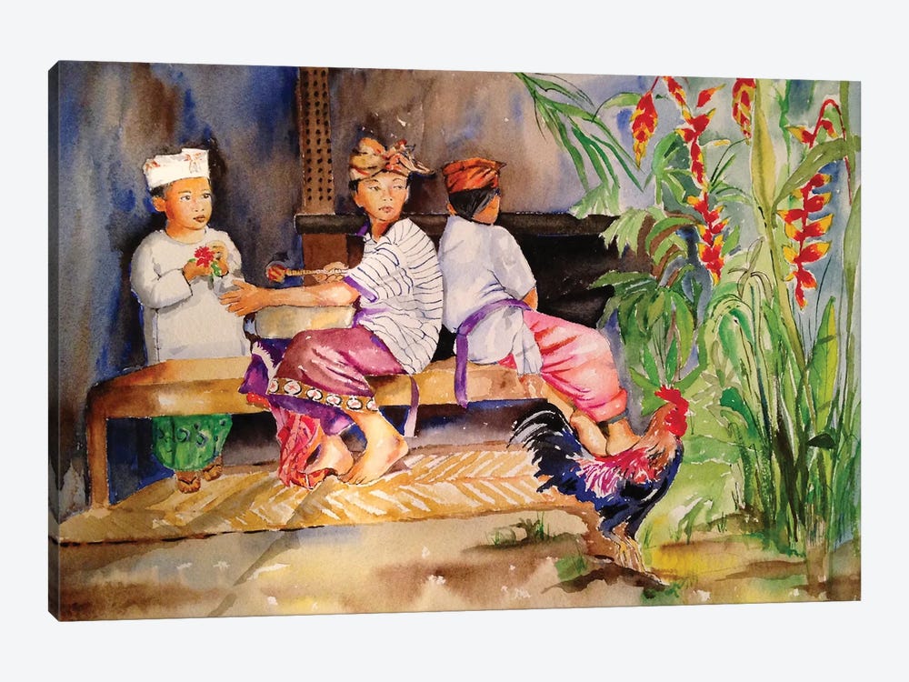 Village Life by Helen Dubrovich 1-piece Canvas Art Print