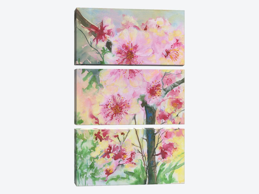 Floral Japan by Helen Dubrovich 3-piece Canvas Art