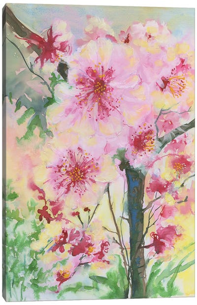 Floral Japan Canvas Art Print - East Asian Culture