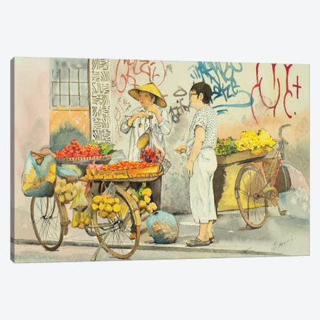 Fruit Seller Canvas Print #DRV9} by Helen Dubrovich Canvas Art Print
