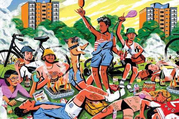 London: London Fields Liberating the People by Daryl Rainbow