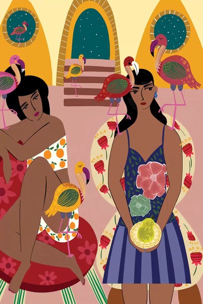 Flamingo Town by Dina Razin canvas print