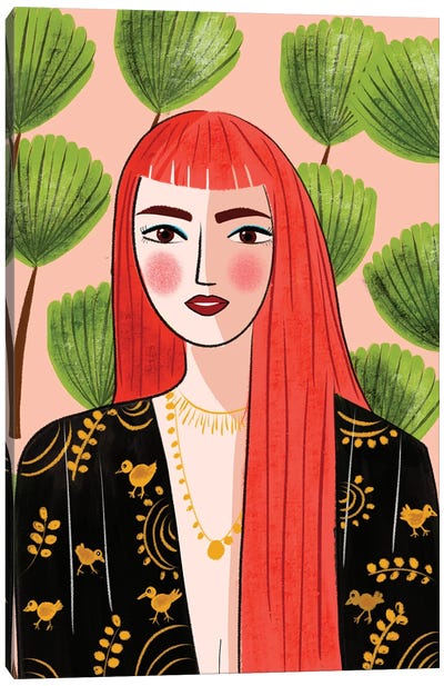 Portrait Of A Red Head Canvas Art Print - Dina Razin