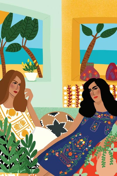 Beach Talk by Dina Razin canvas print