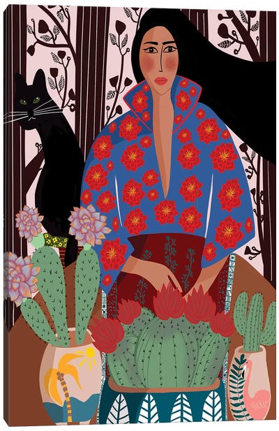 Cactus Canvas Art Print - Self-Taught Women Artists