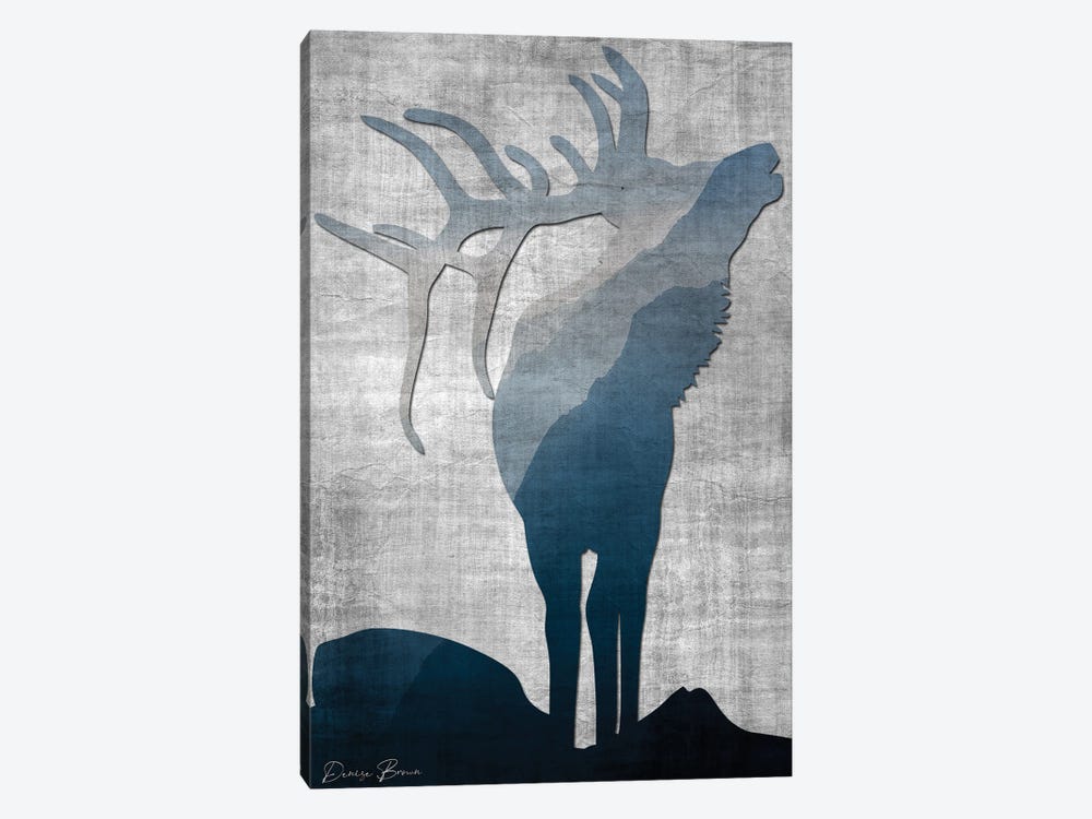 Buck Silhouette I by Denise Brown 1-piece Canvas Art