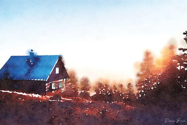 Cabins: Cabin On A Hill by Denise Brown