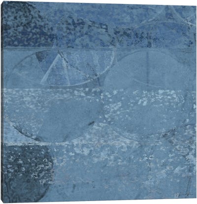 Geo Abstract, Blue Hues Canvas Art Print - Denise Brown
