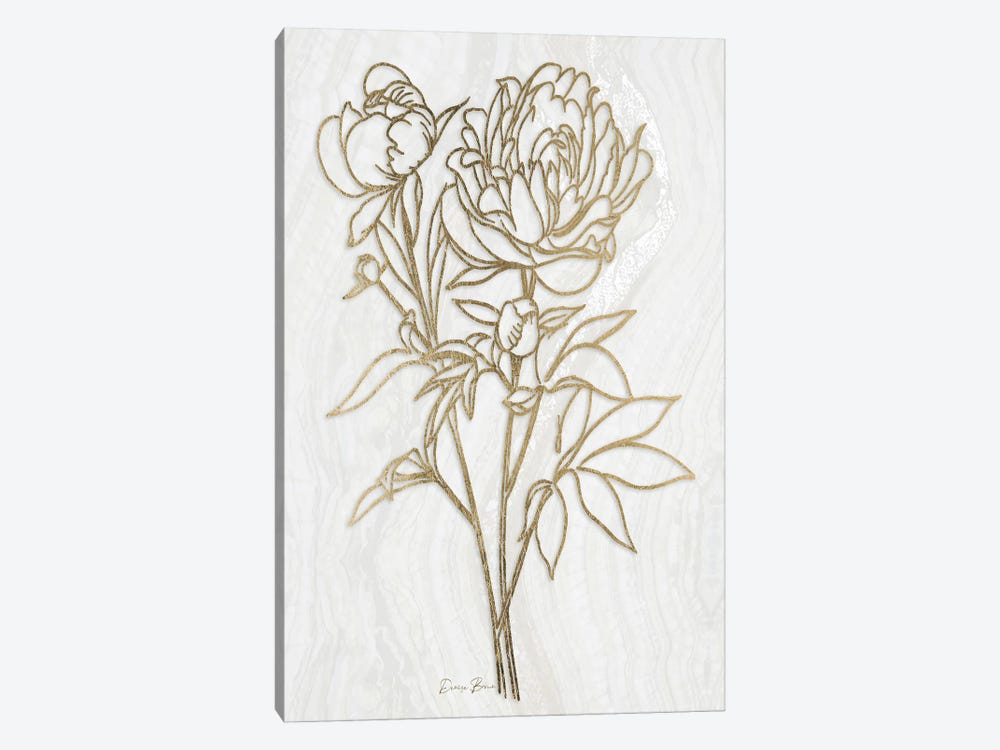 Golden Peony II by Denise Brown 1-piece Canvas Art