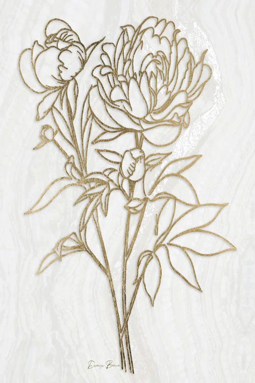Golden Peony II by Denise Brown wall art