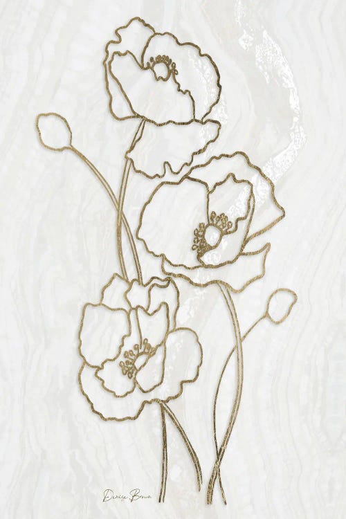 Golden Peony III by Denise Brown wall art