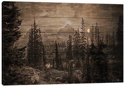Lodge View Canvas Art Print - Pine Tree Art