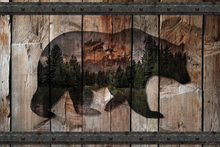 Mountain Bear Silhouette by Denise Brown wall art