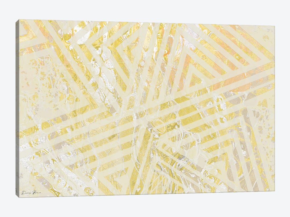 Orange Gold Pattern by Denise Brown 1-piece Canvas Artwork