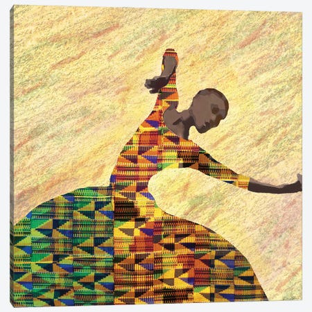 Kente Dancer I Canvas Print #DSB9} by Denise Brown Canvas Print