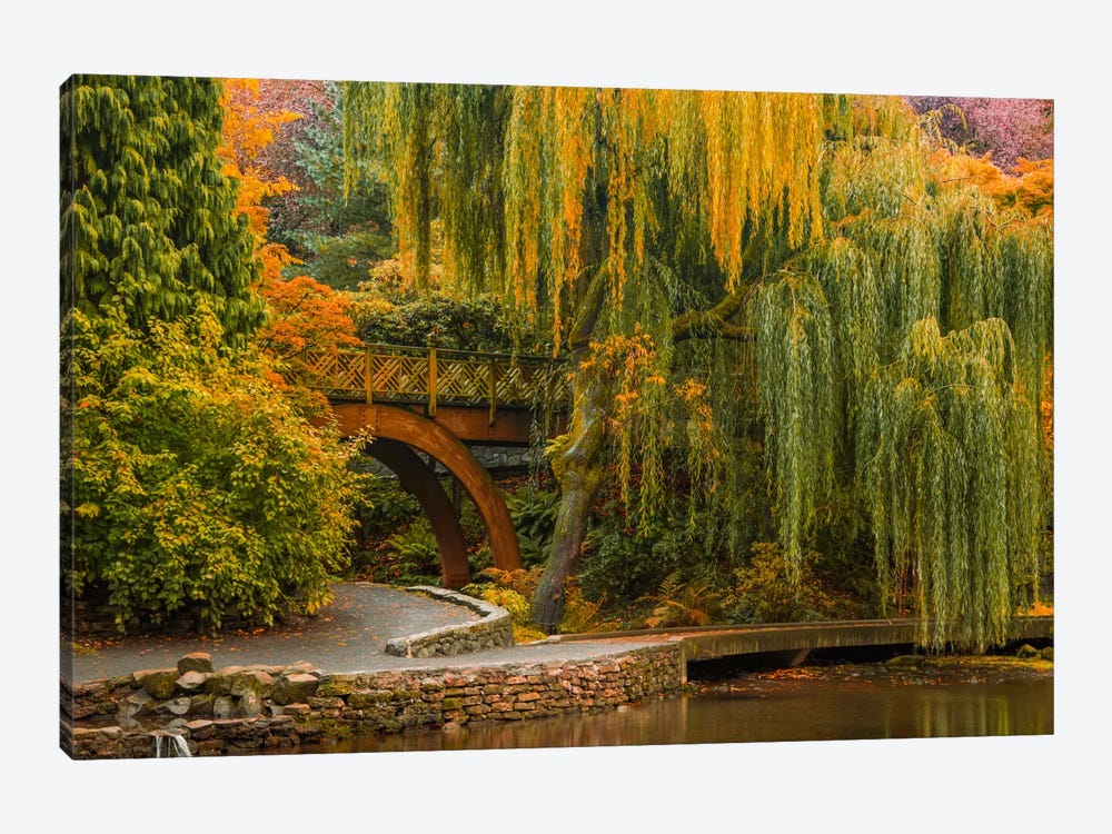 Willows Over The Pond 1-piece Canvas Print