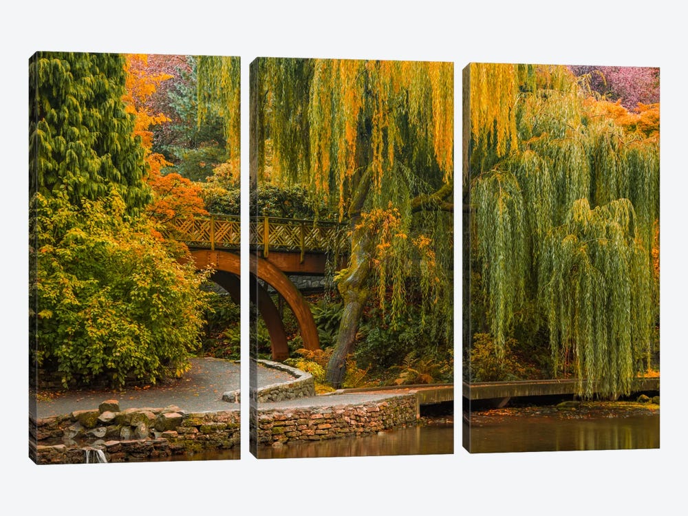Willows Over The Pond 3-piece Art Print